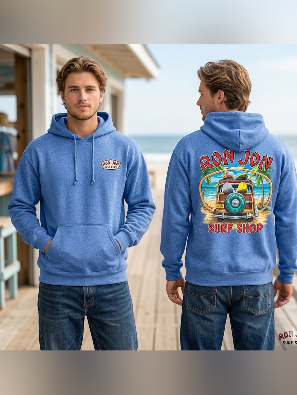 Ron Jon Surf Shop Blue Hoodie Sweatshirt Life in the slow Lane
